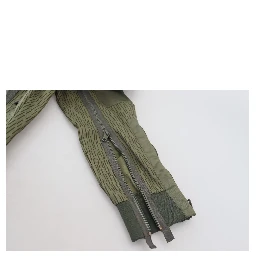 Green Striped Cargo Zipper Leg Men Trouser Pants
