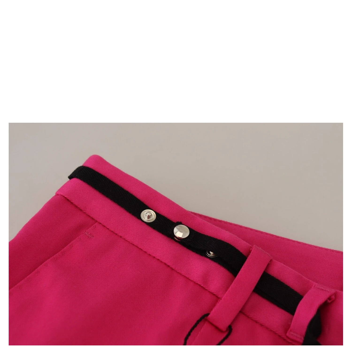 Pink Zipper Buckle Waist Trousers Pants