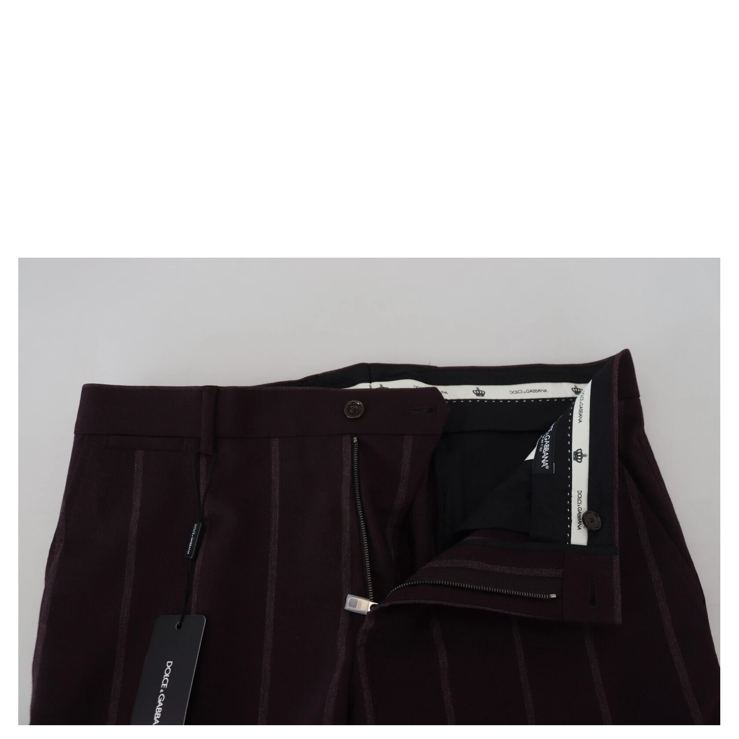 Brown Striped Men Trousers Cotton Pants
