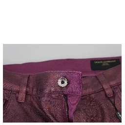 Magenta Cotton Men Casual Harness Denim Jeans