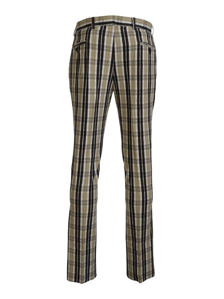 Multicolor Checkered Cotton Straight Fit Men Pants alternative