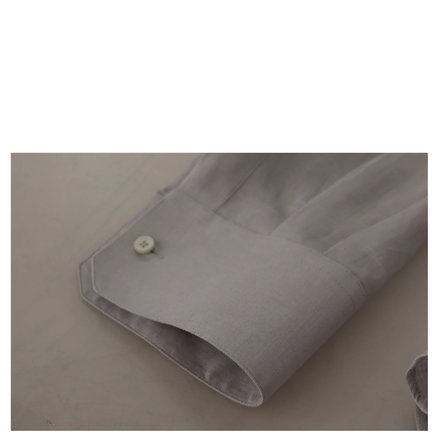 Gray Linen Long Sleeves Formal GOLD Shirt
