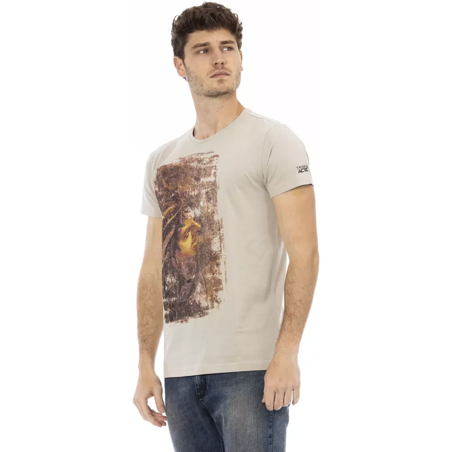 Beige Cotton T-Shirt