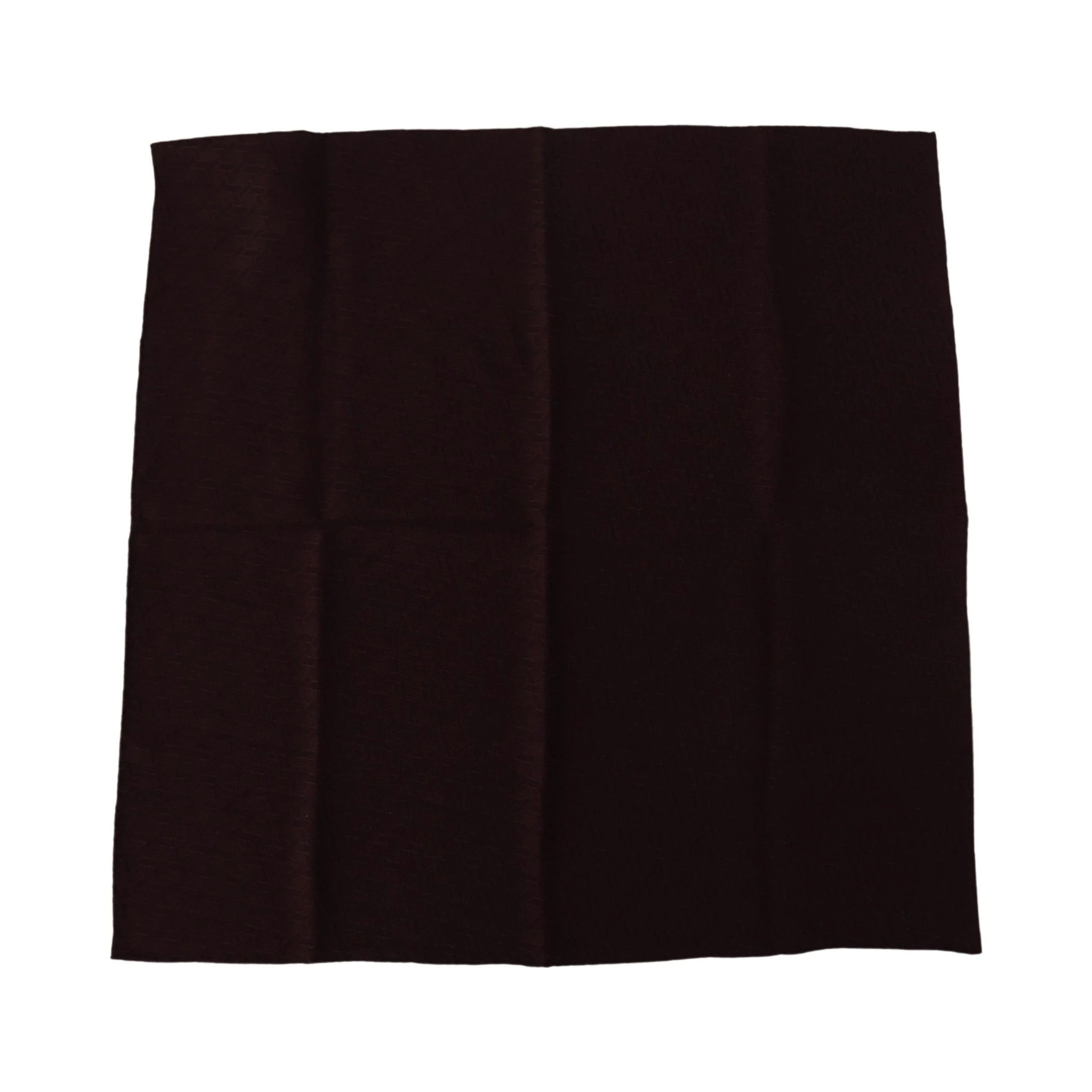 Brown Silk Blend Square Wrap Handkerchief Scarf