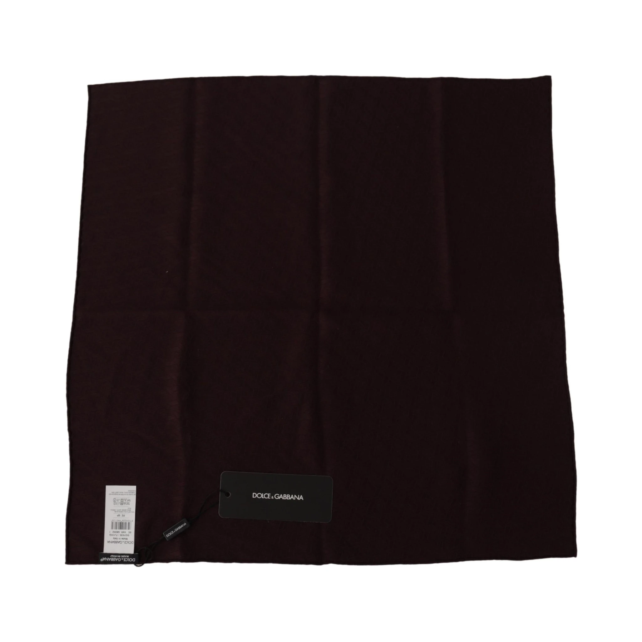 Brown Silk Blend Square Wrap Handkerchief Scarf