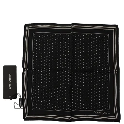 Black Polka Dots DG Logo Square Handkerchief