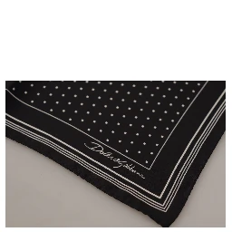 Black Polka Dots DG Logo Square Handkerchief