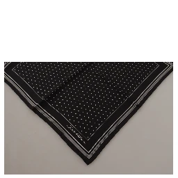 Black Polka Dots DG Logo Square Handkerchief