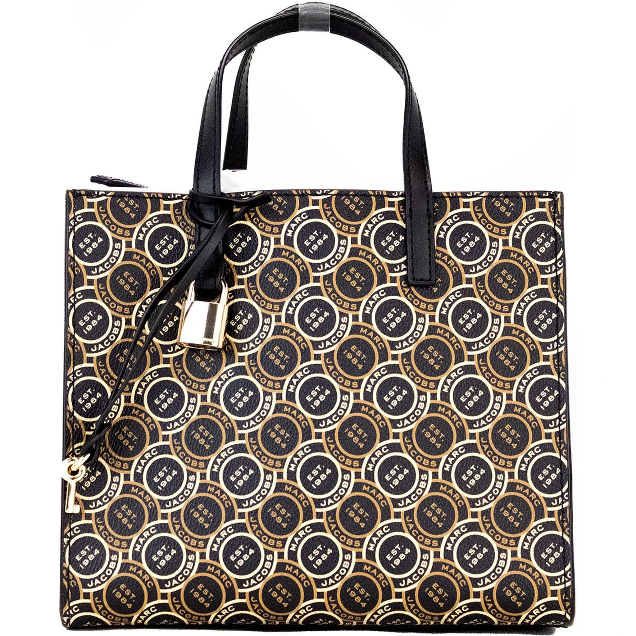 Mini Grind Signet Printed Leather Crossbody Tote Handbag Purse