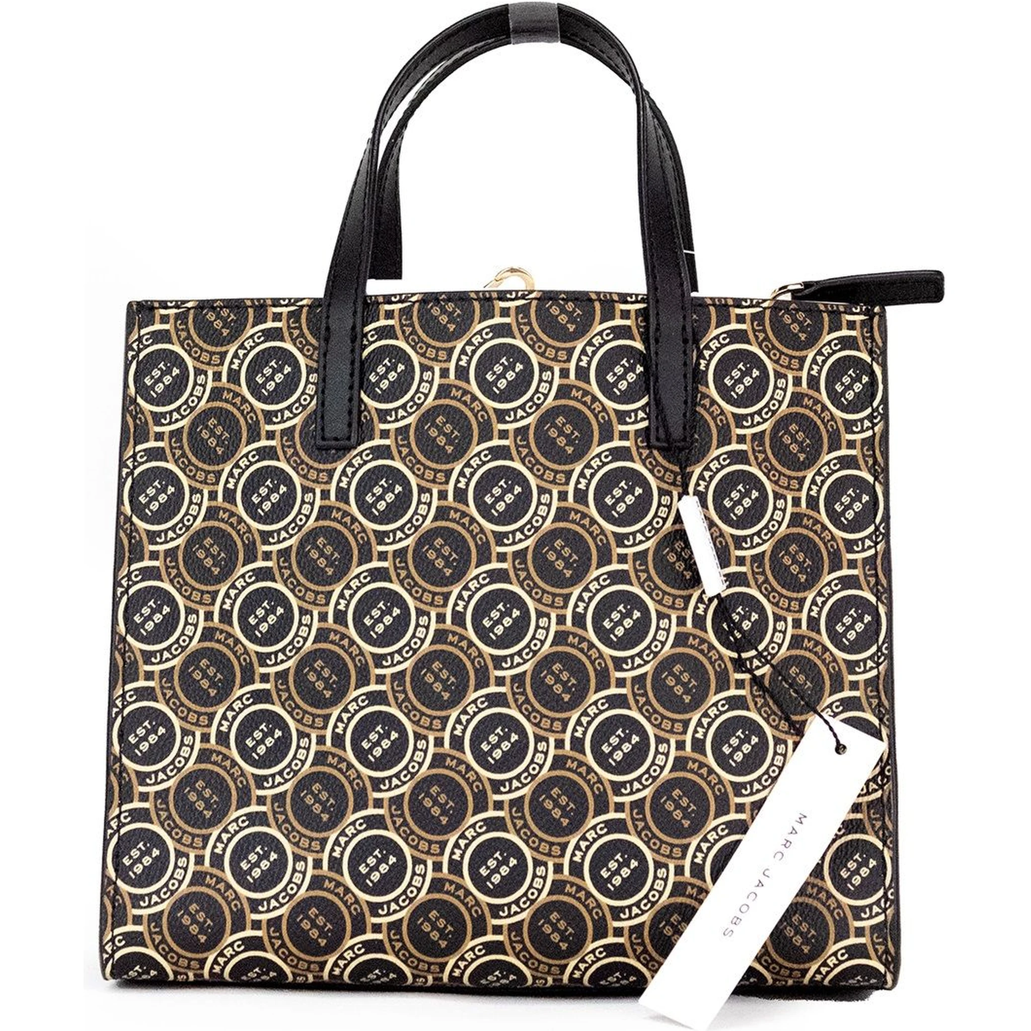 Mini Grind Signet Printed Leather Crossbody Tote Handbag Purse