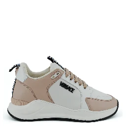 Light Pink and White Calf Leather Sneakers