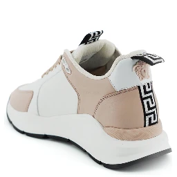 Light Pink and White Calf Leather Sneakers