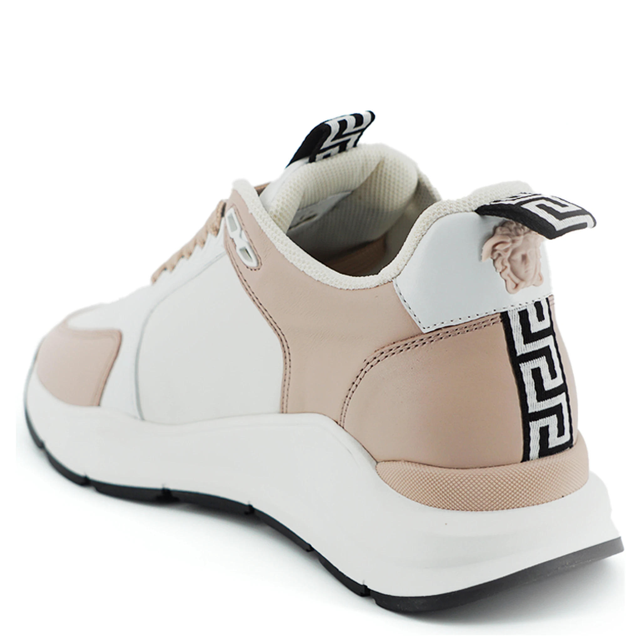 Light Pink and White Calf Leather Sneakers