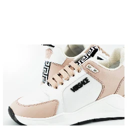 Light Pink and White Calf Leather Sneakers