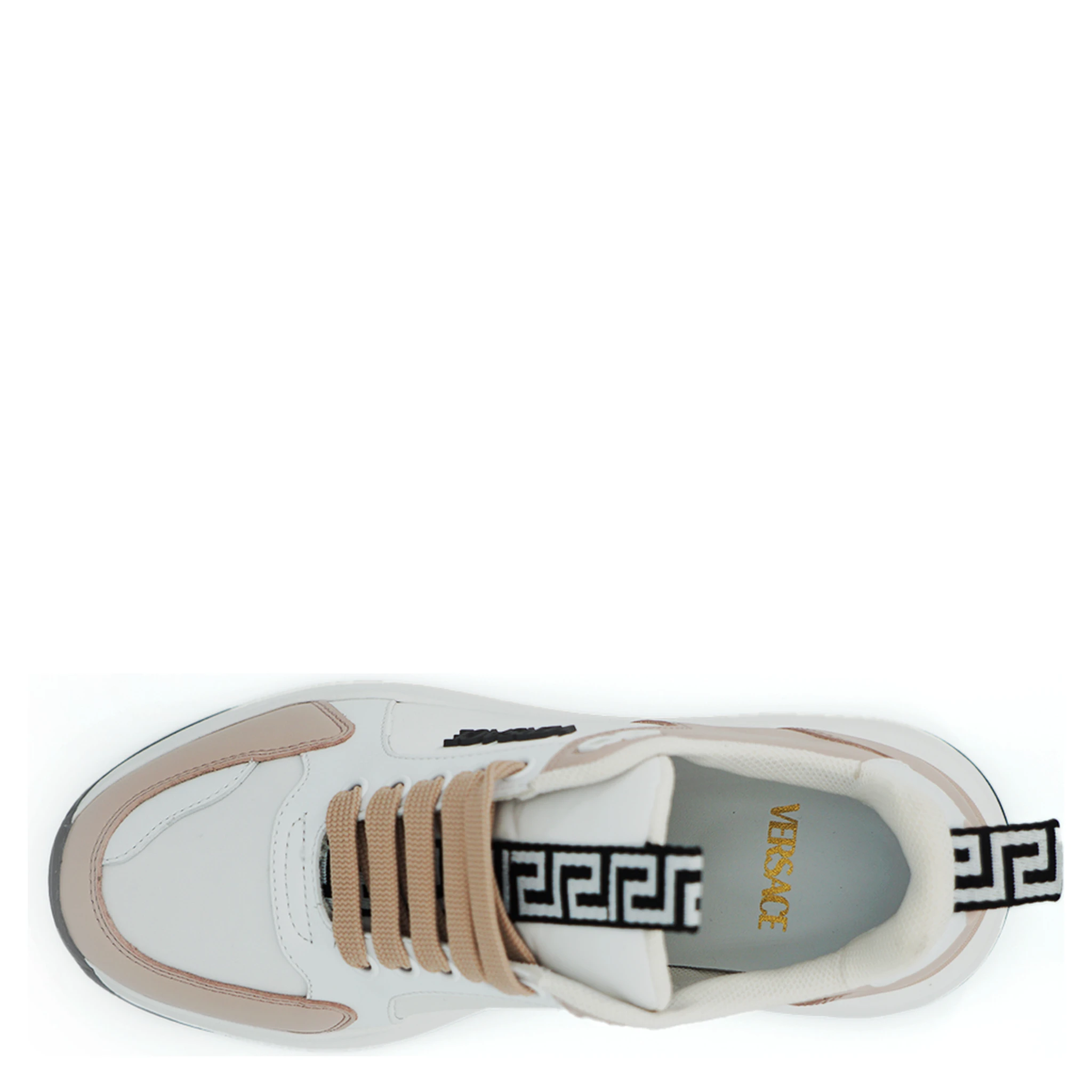 Light Pink and White Calf Leather Sneakers