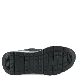 Black and White Calf Leather Sneakers