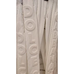 White Sport Logo Cotton Sweatpants Trousers Pants