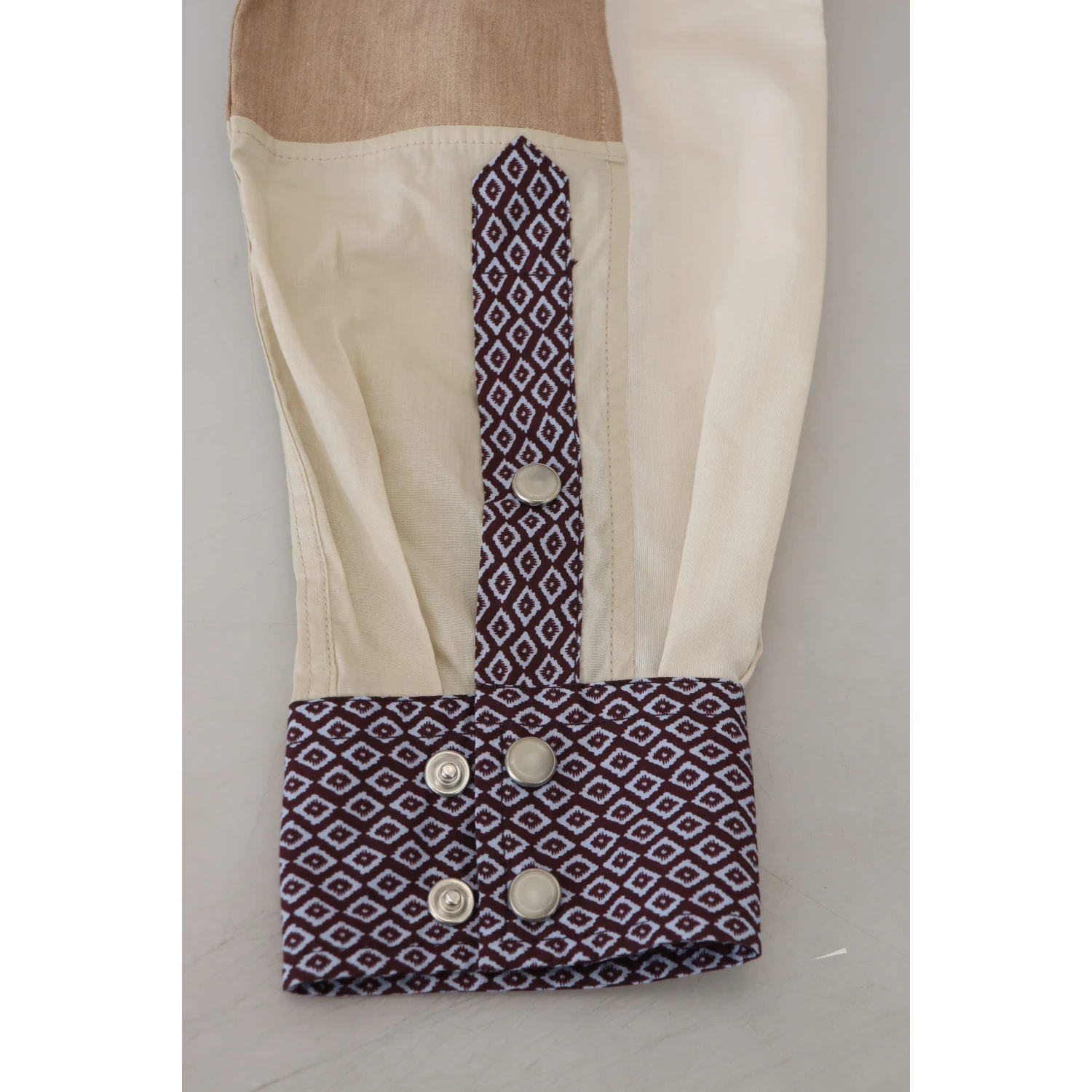 Multicolor Cotton Patchwork Slim Shirt
