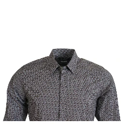 Gray Brown GOLD Slim Fit Dress Formal Shirt