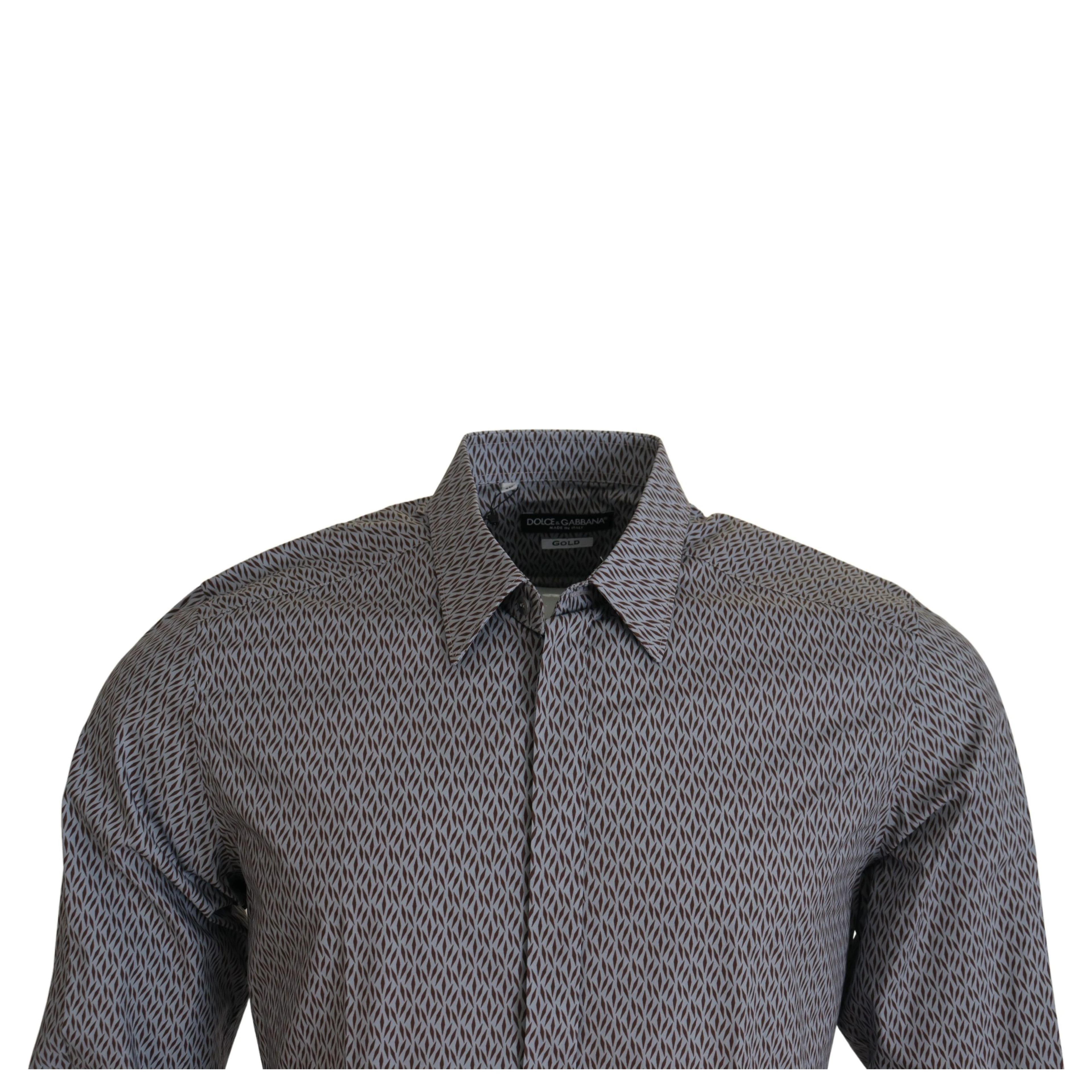 Gray Brown GOLD Slim Fit Dress Formal Shirt