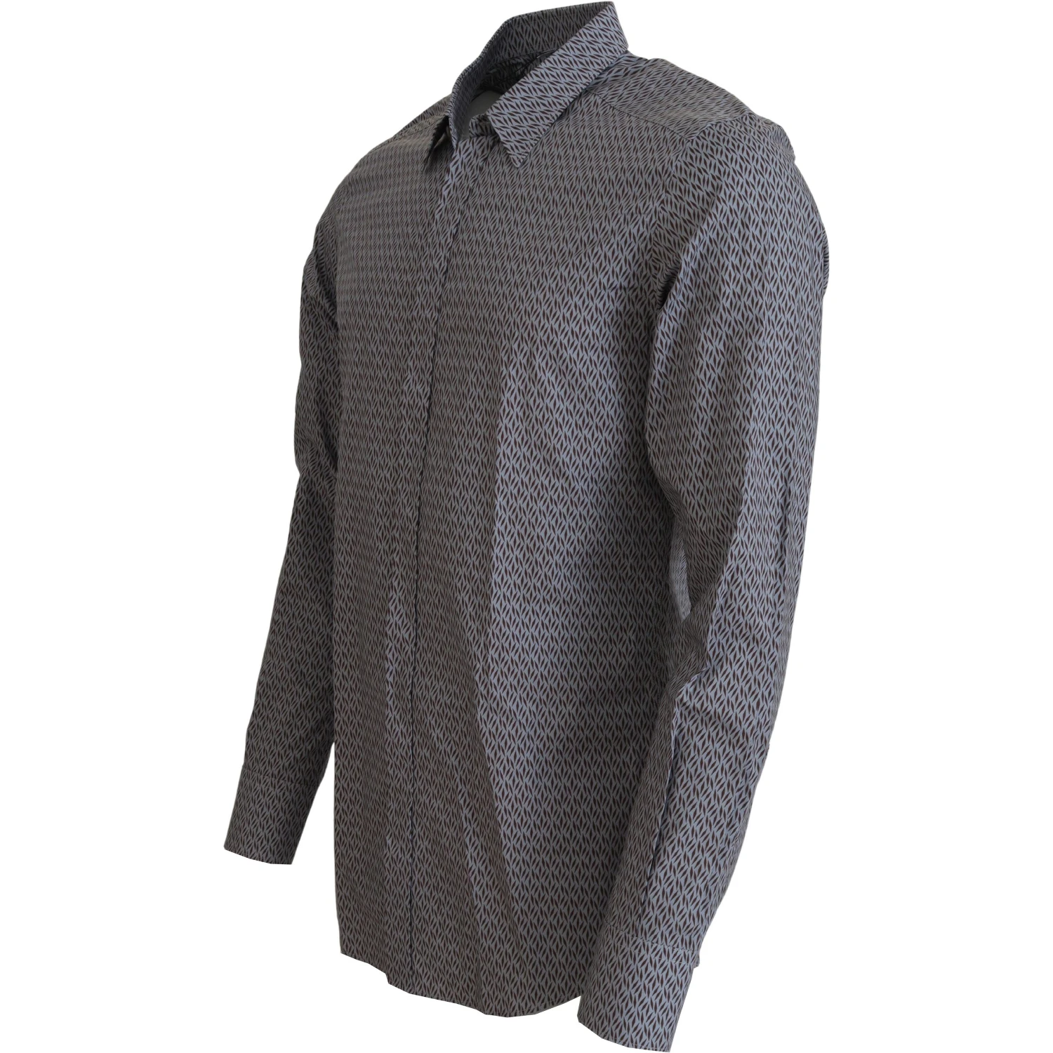 Gray Brown GOLD Slim Fit Dress Formal Shirt