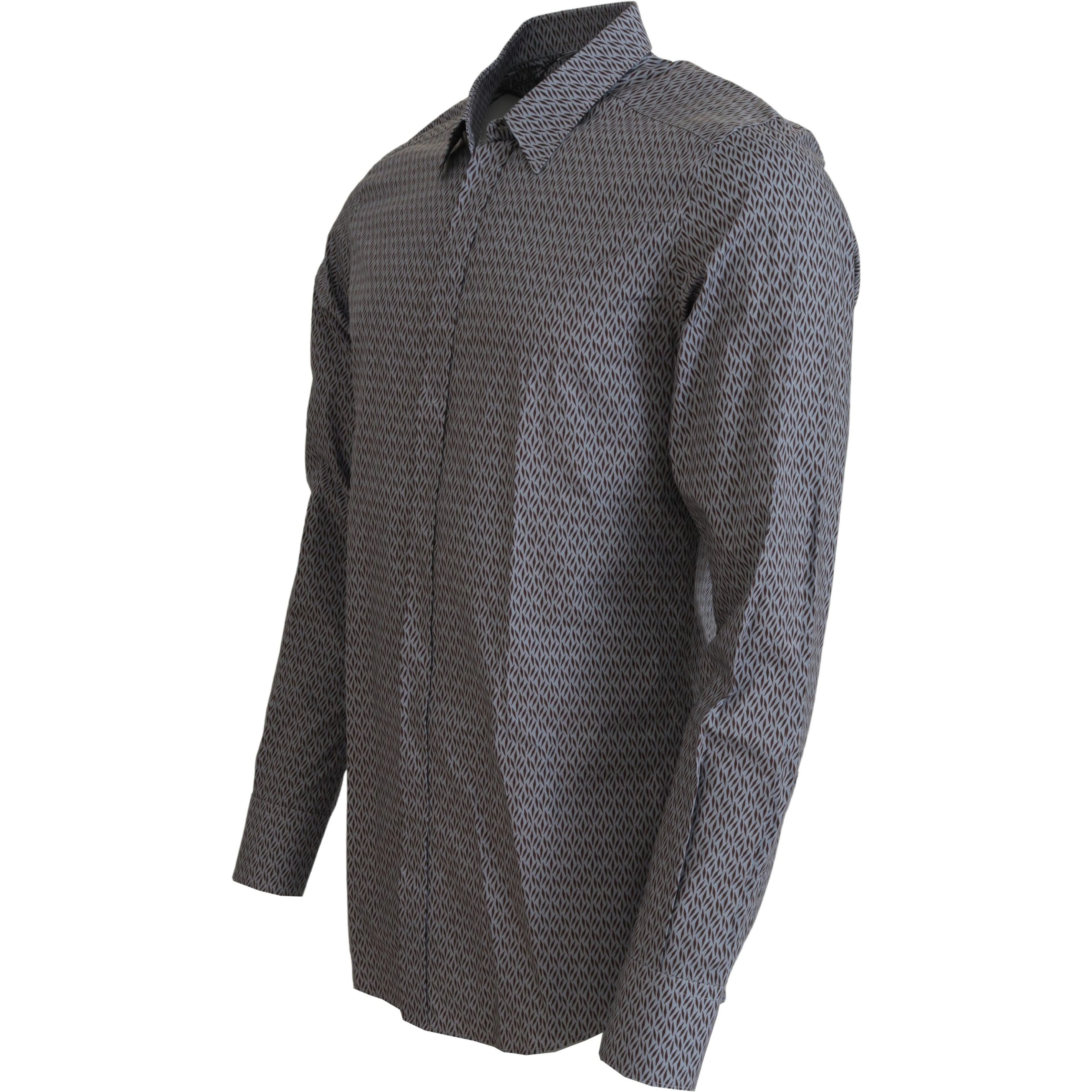 Gray Brown GOLD Slim Fit Dress Formal Shirt