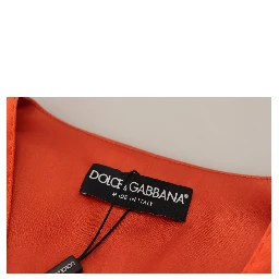 Orange Sleeveless Waistcoat Cropped Vest Top