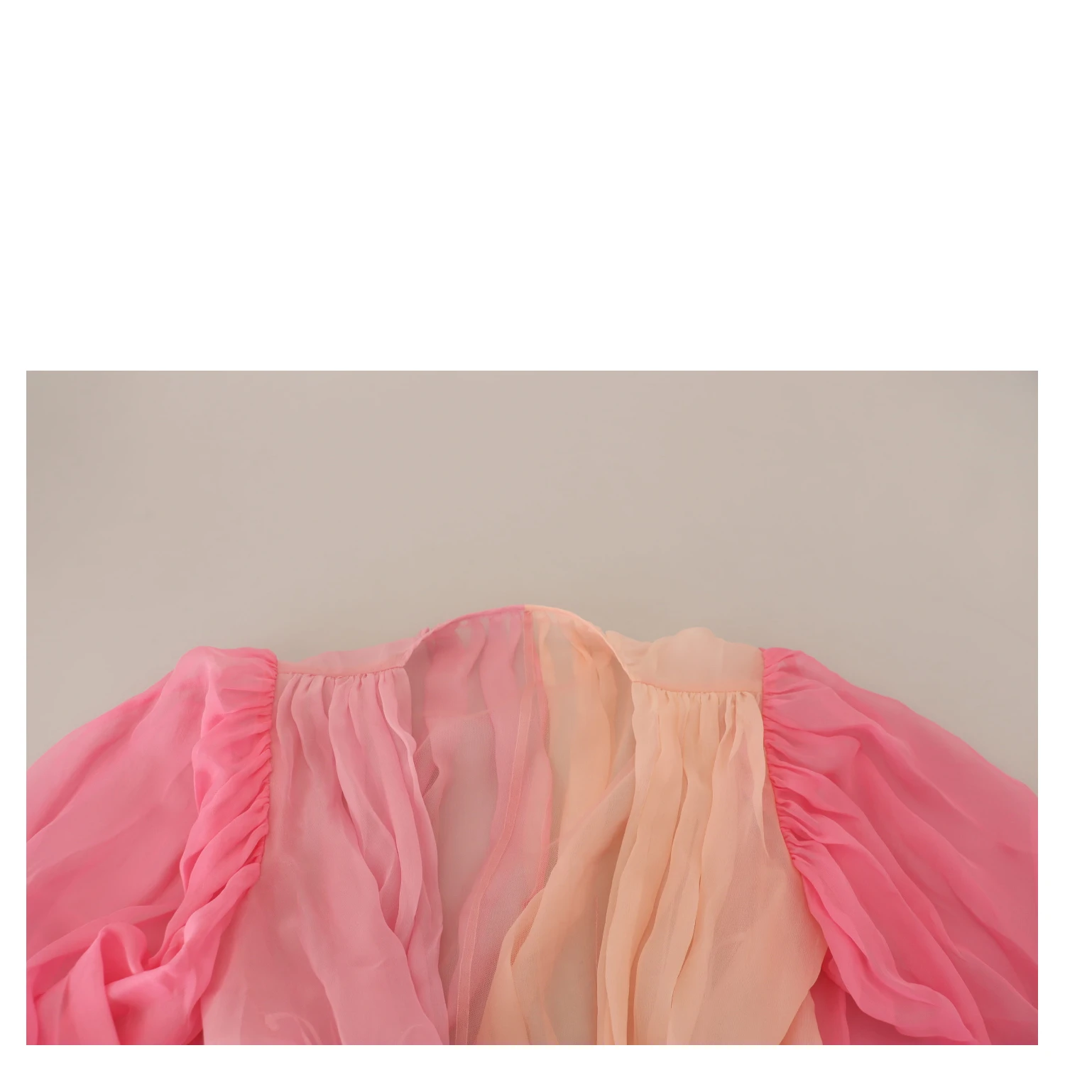 Pink Silk Wrap Long Sleeves Blouse Top