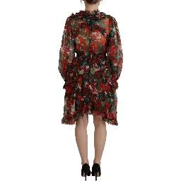 Multicolor Geranium A-line Knee Length Dress