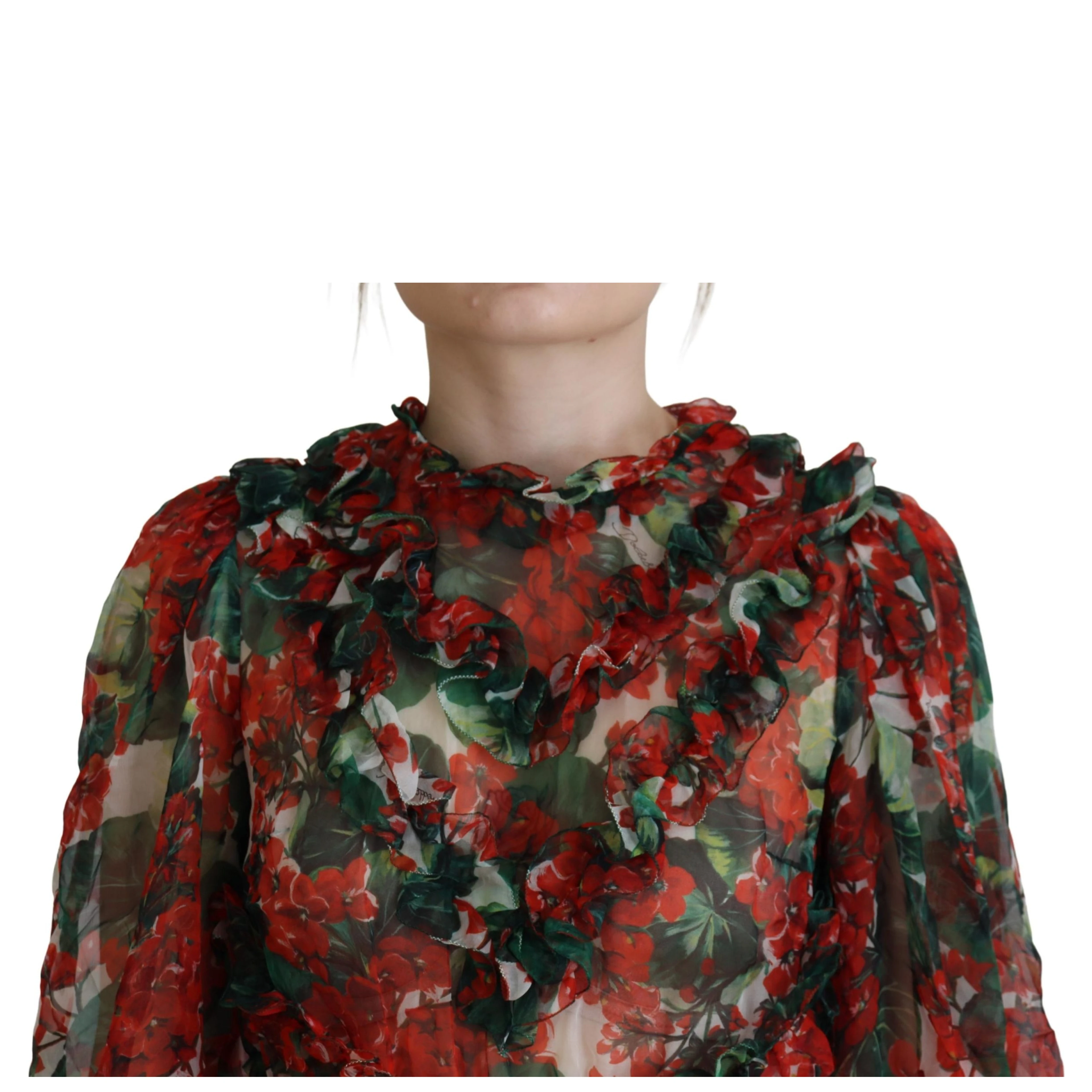 Multicolor Geranium A-line Knee Length Dress