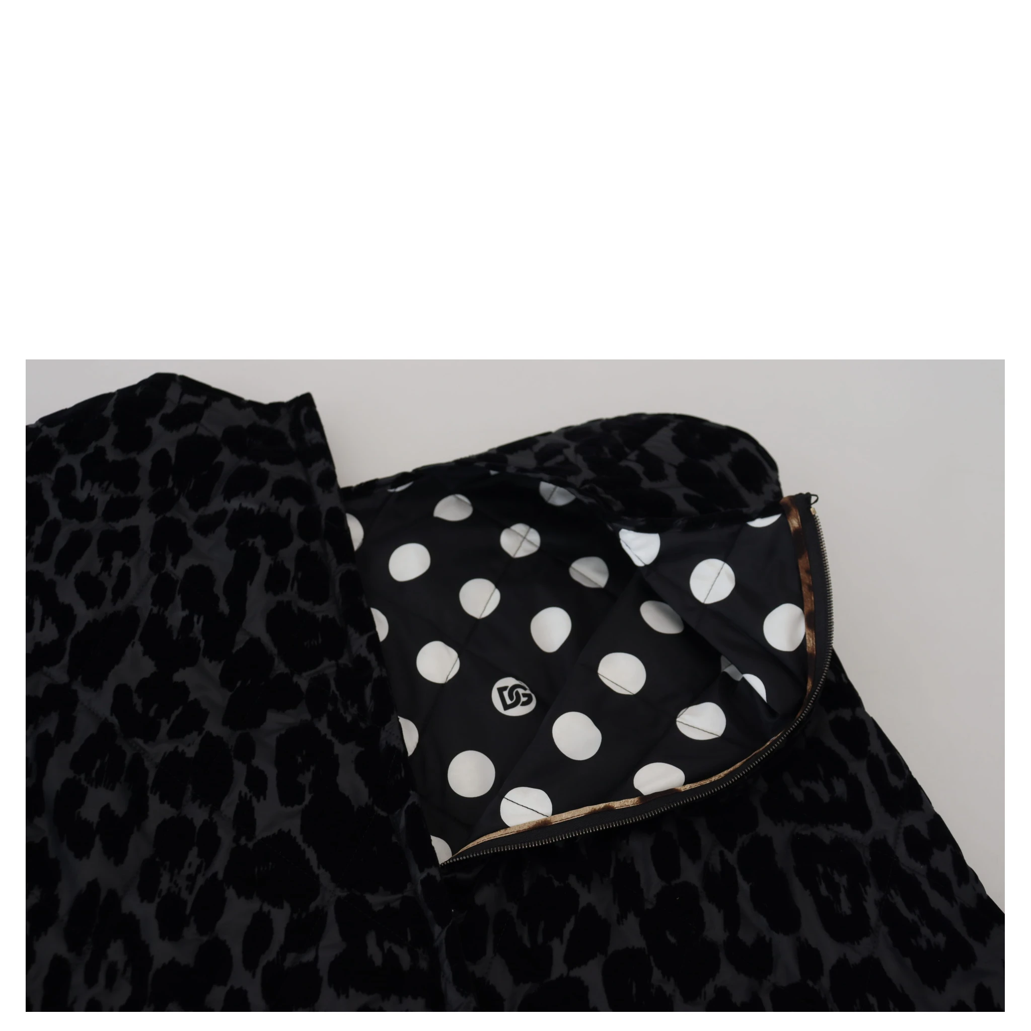Black Leopard Shift Mini Polyester Dress