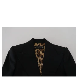 Black Single Breasted Fit Blazer Wool Jacket