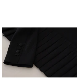 Black Single Breasted Fit Blazer Wool Jacket