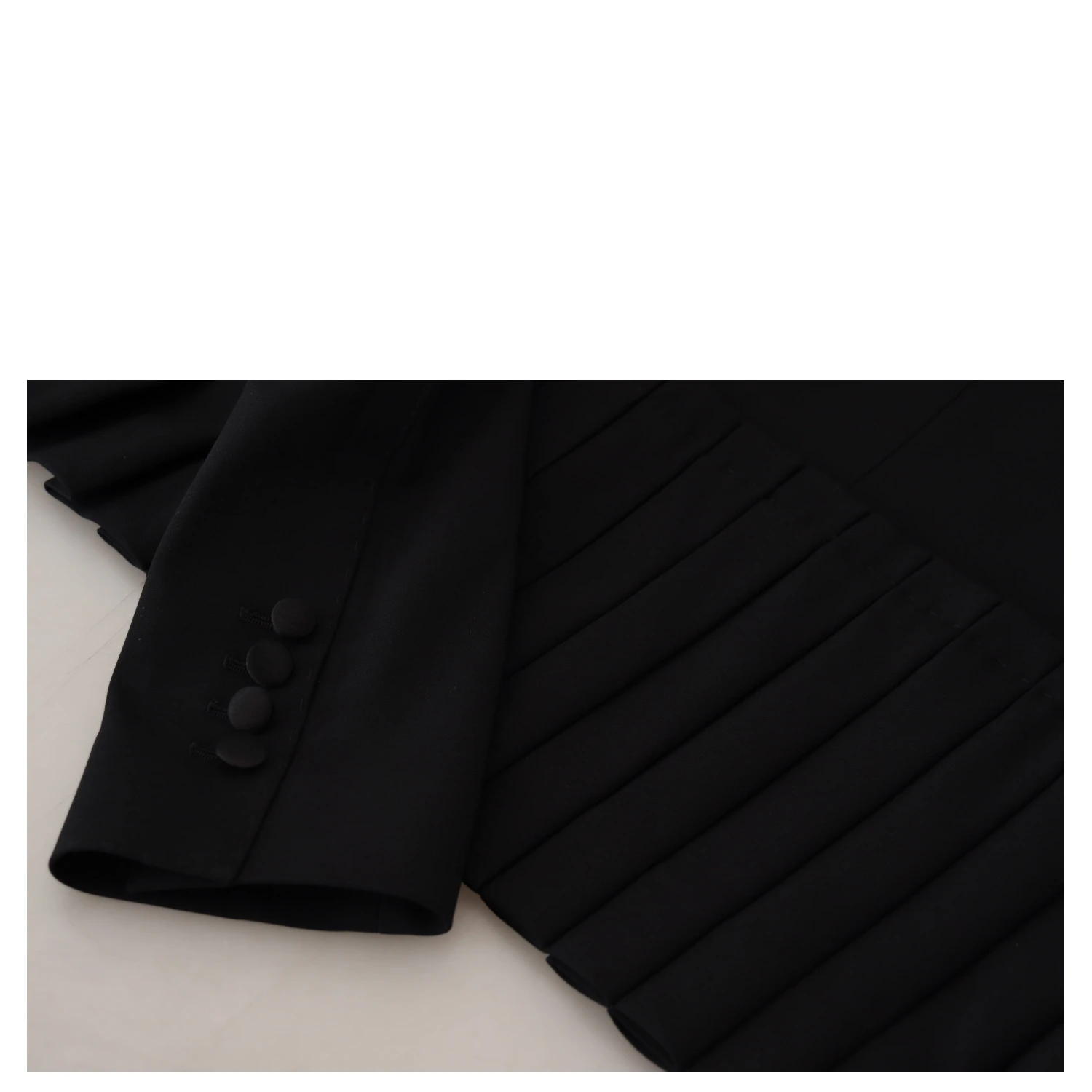 Black Single Breasted Fit Blazer Wool Jacket