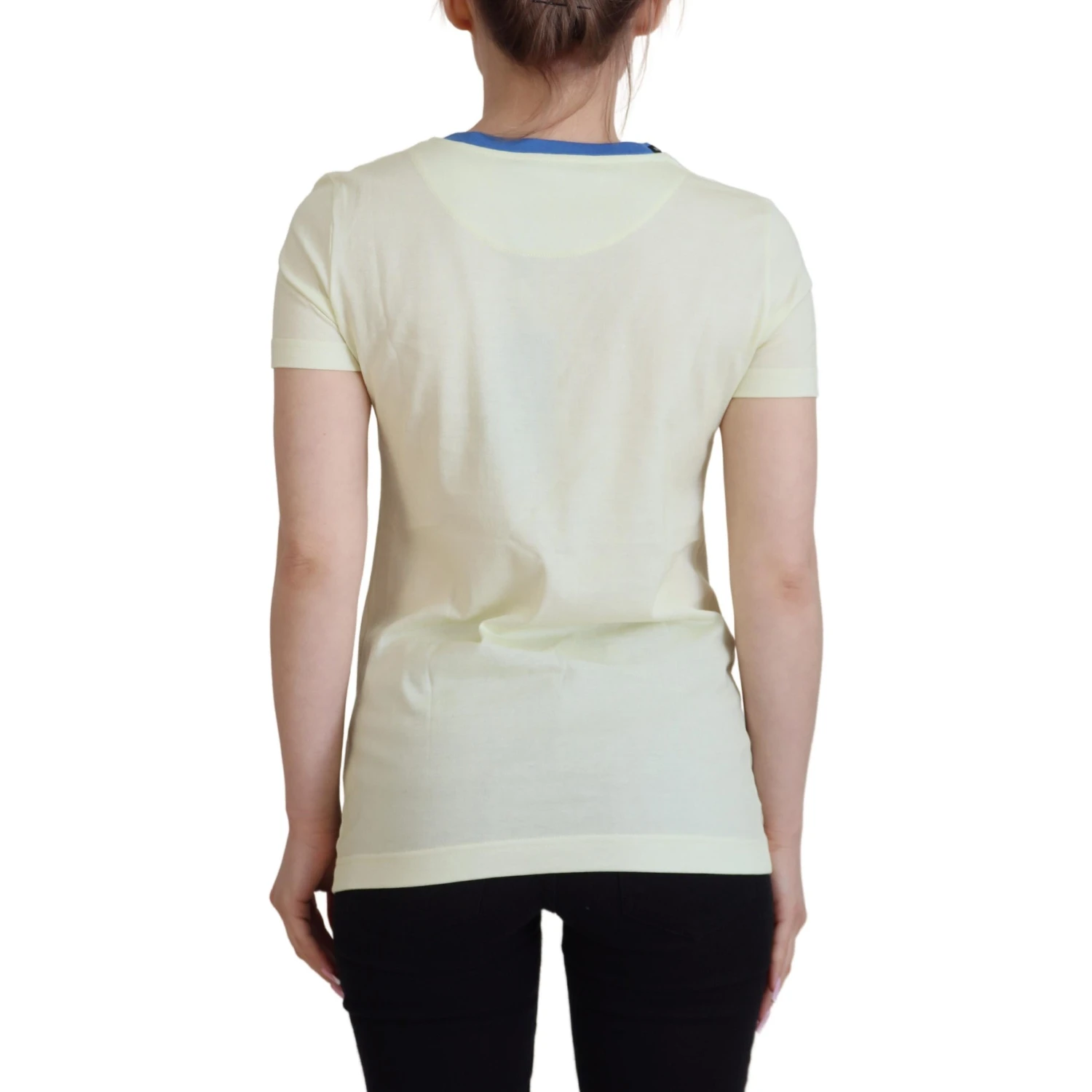 Yellow Havanity Round Neck Tee Cotton T-shirt