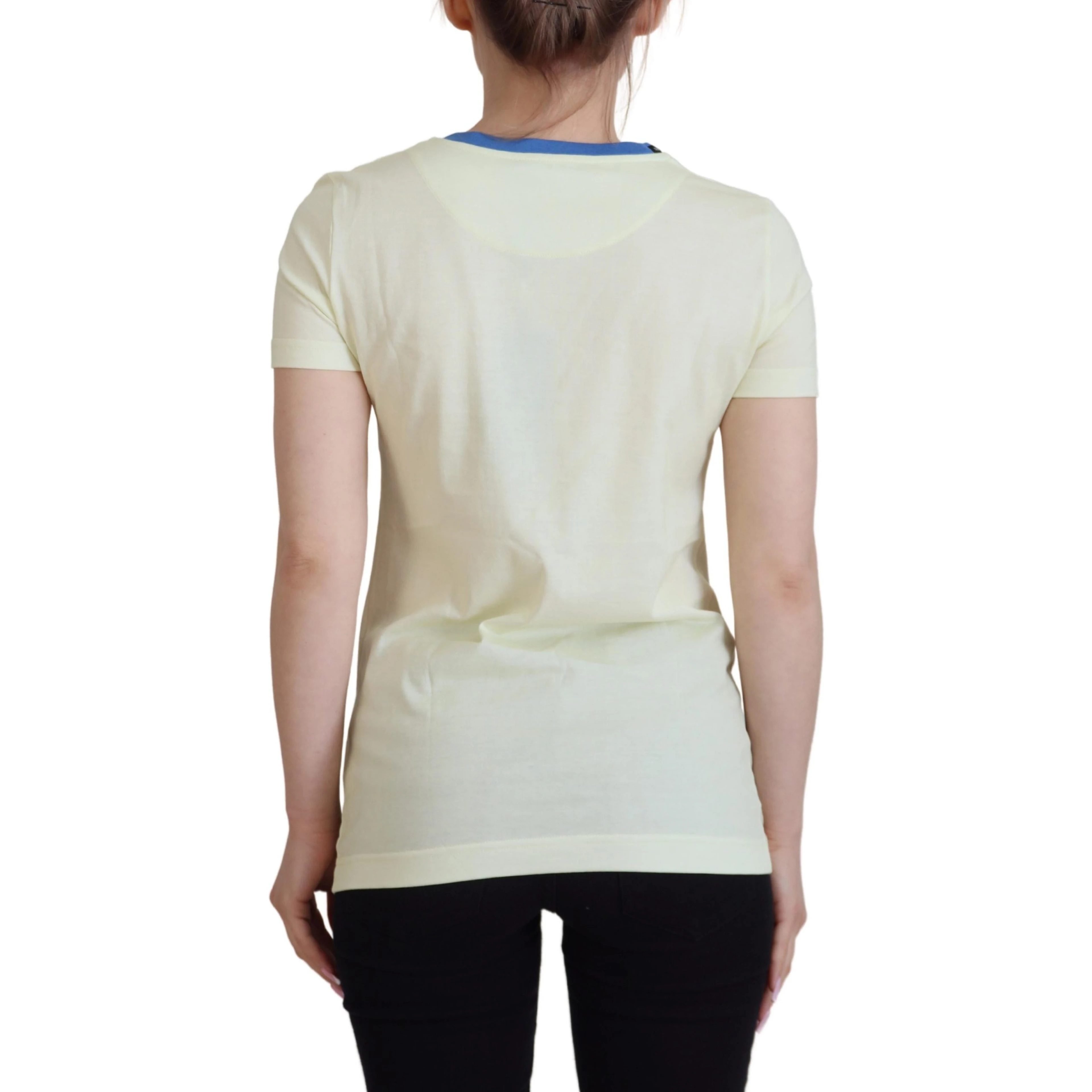 Yellow Havanity Round Neck Tee Cotton T-shirt
