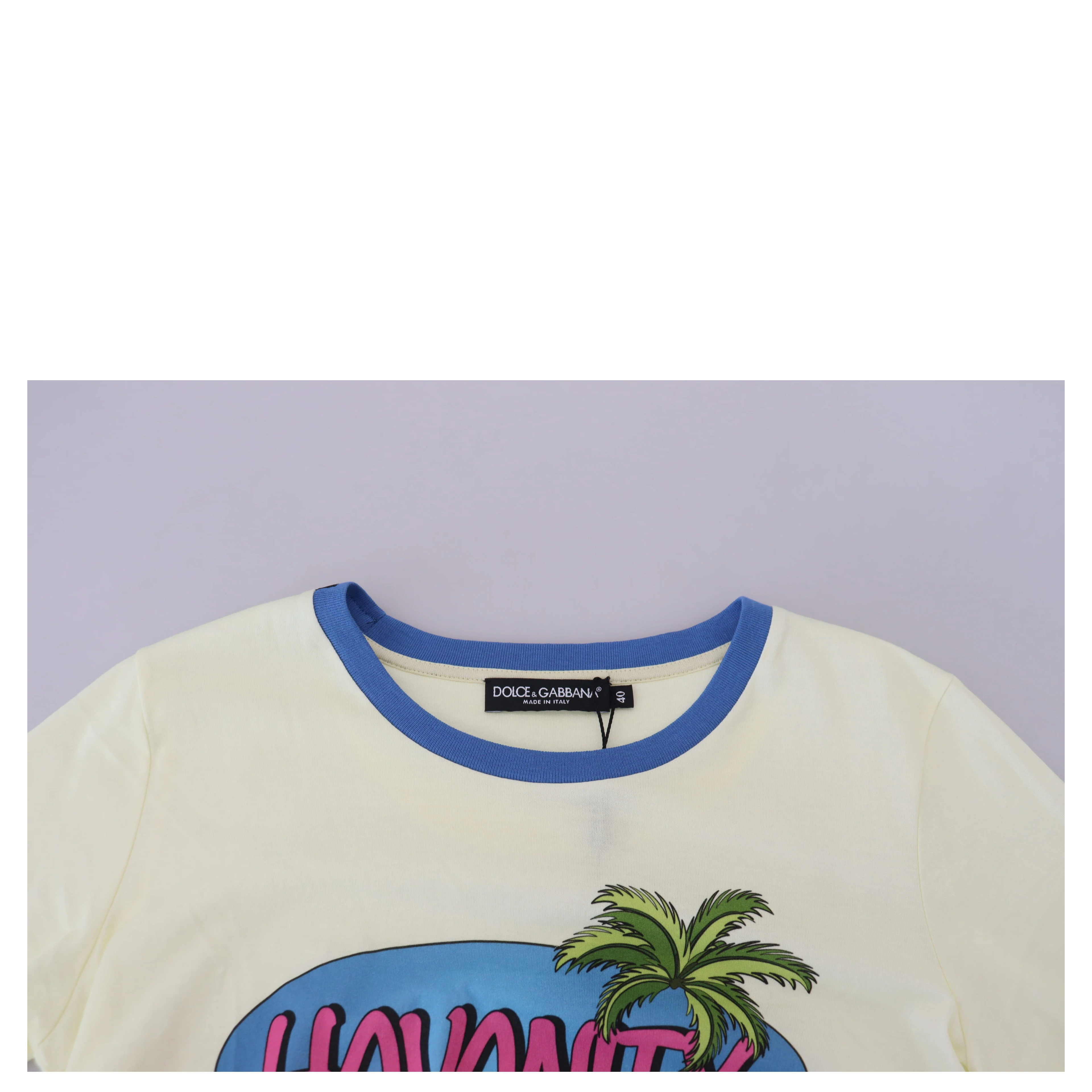 Yellow Havanity Round Neck Tee Cotton T-shirt