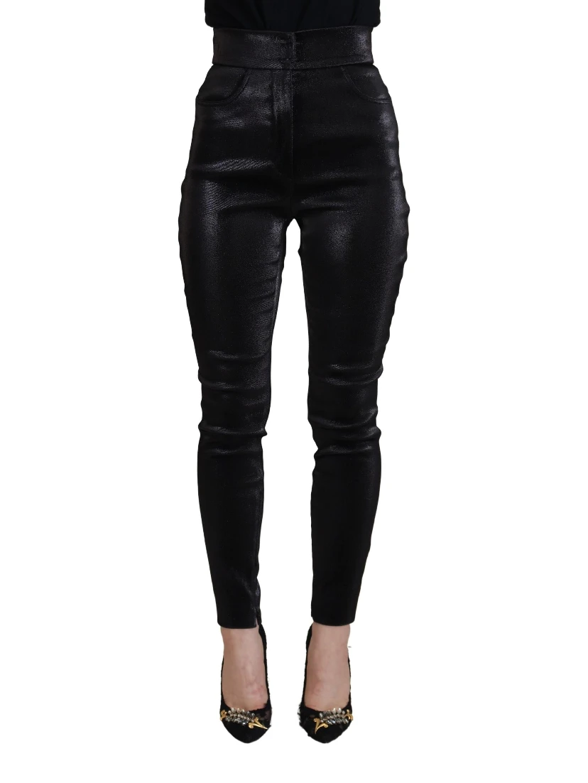 Black Washed Cotton Skinny Denim Jeans