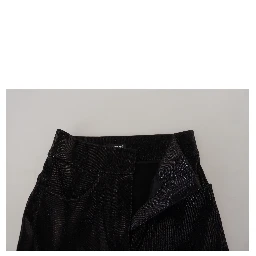 Black Washed Cotton Skinny Denim Jeans