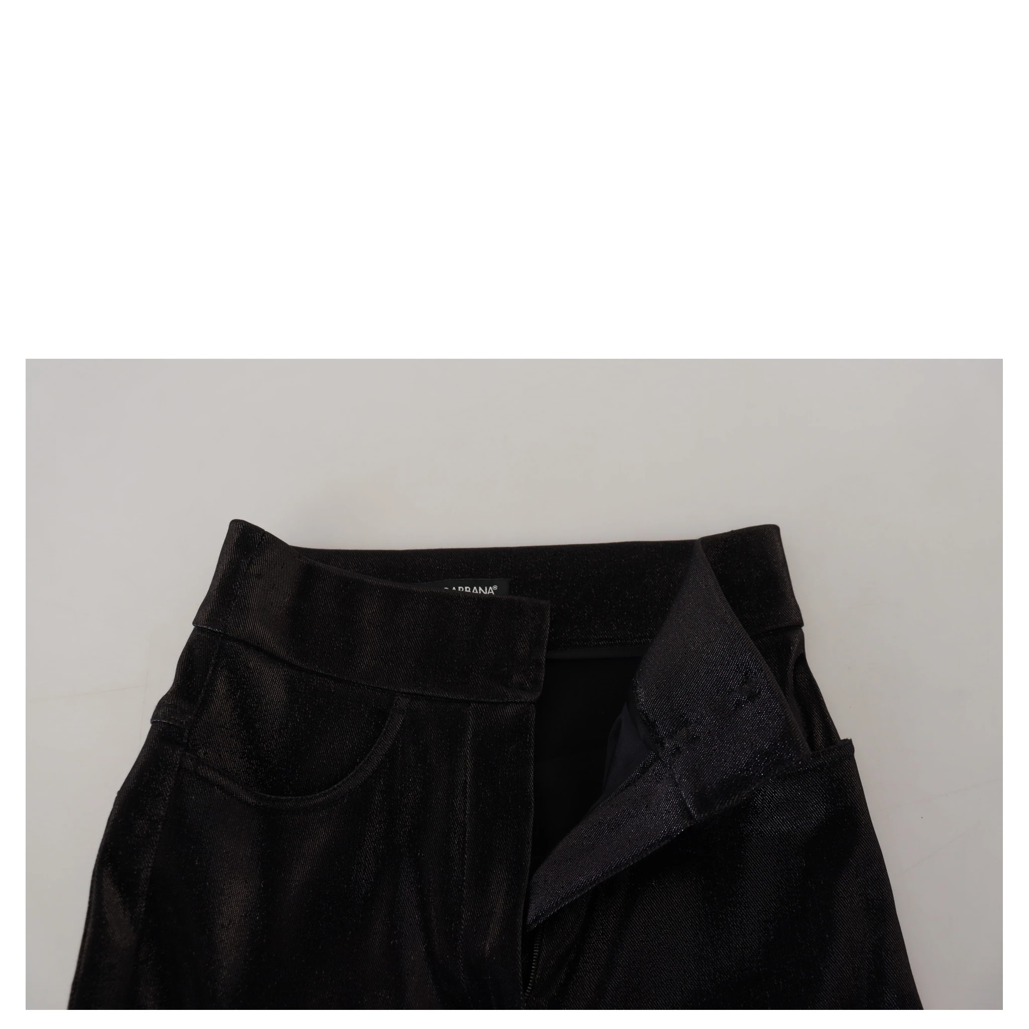 Black Washed Cotton Skinny Denim Jeans