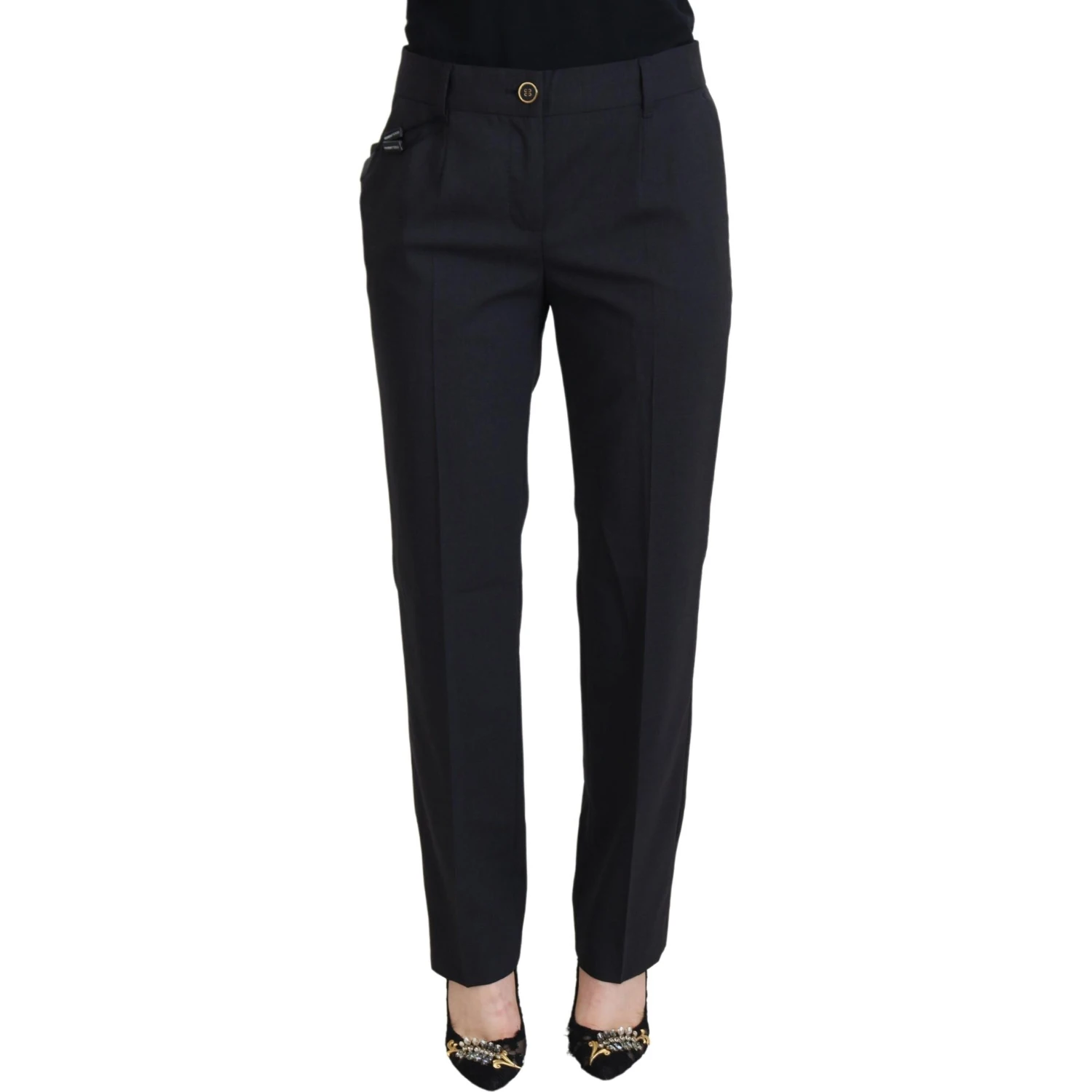 Grey Women Formal Tapered Pants