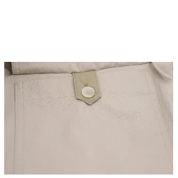 Beige Cotton Women Cargo Pants