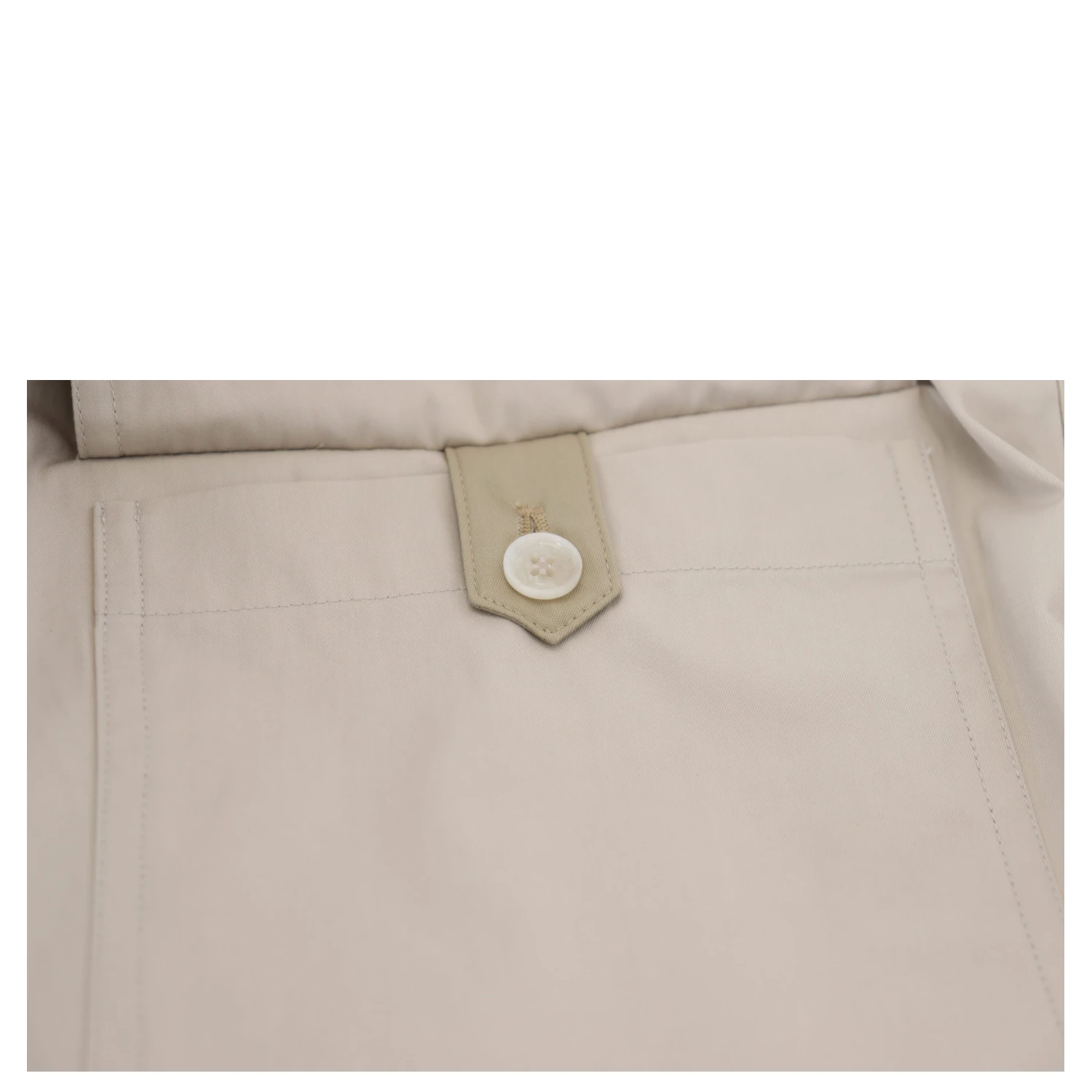 Beige Cotton Women Cargo Pants