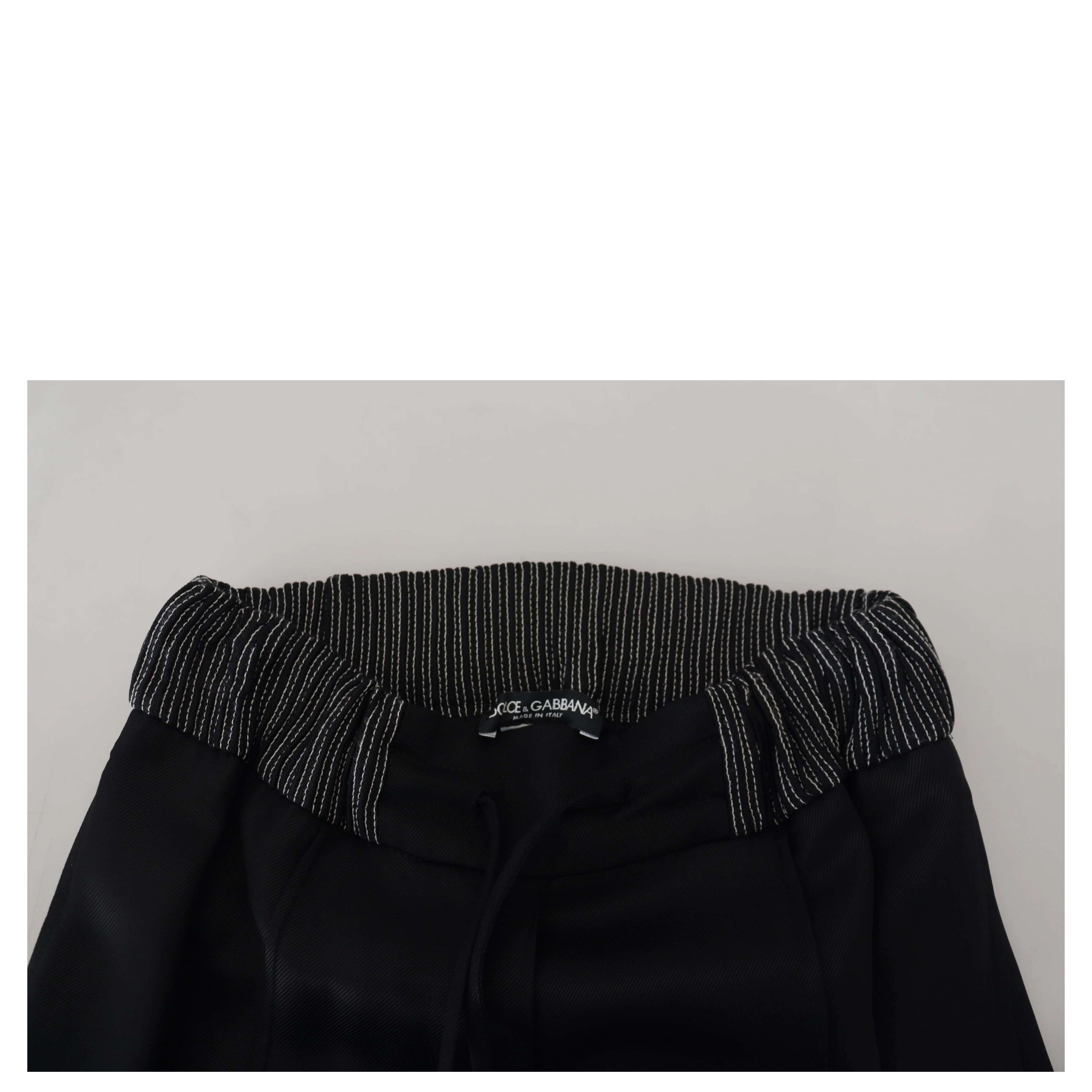 Black Straight Fit Cotton Pants