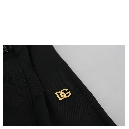 Black Straight Fit Cotton Pants