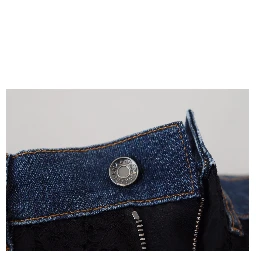 Black Floral Lace Front Skinny Denim Jeans
