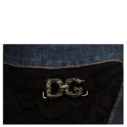 Black Floral Lace Front Skinny Denim Jeans