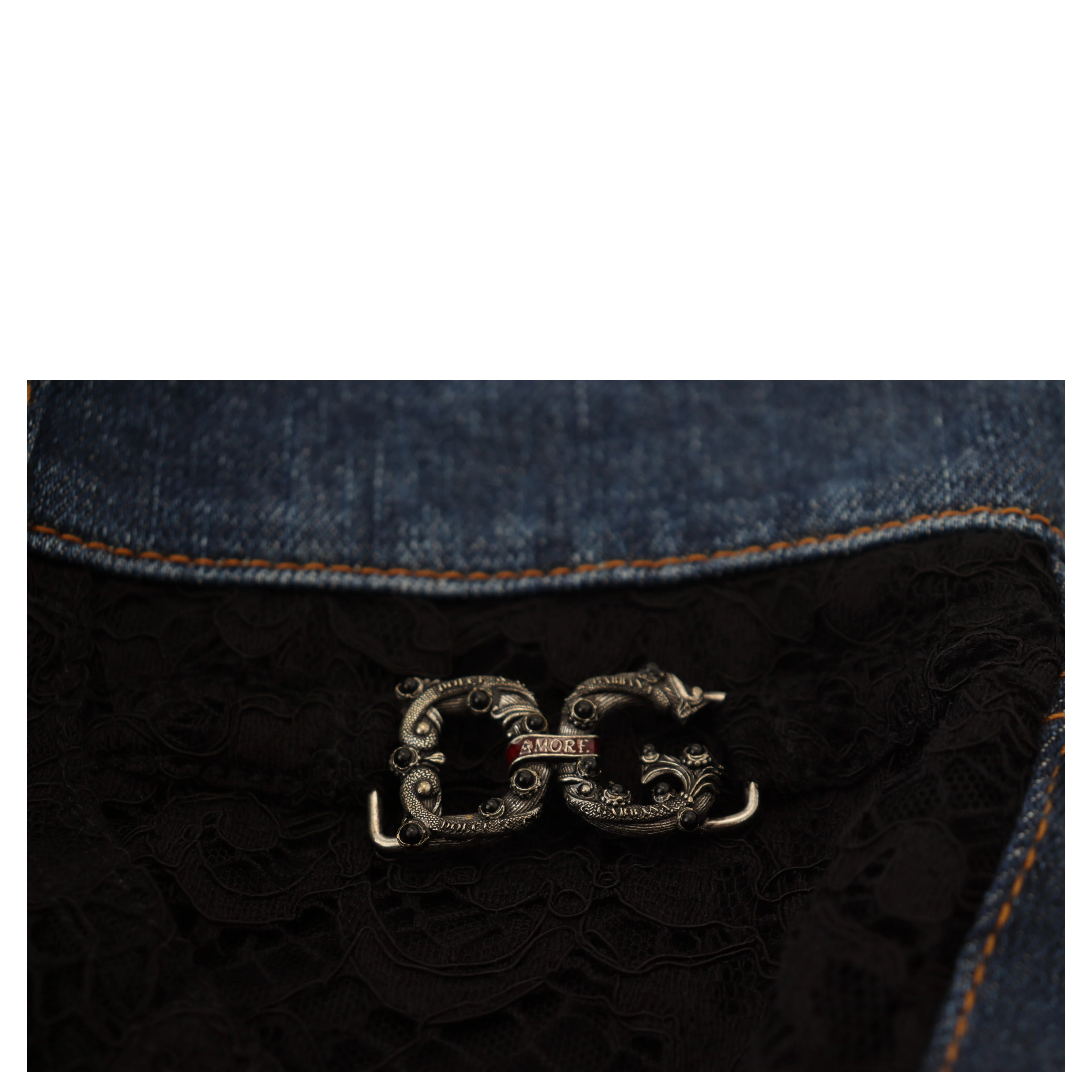 Black Floral Lace Front Skinny Denim Jeans