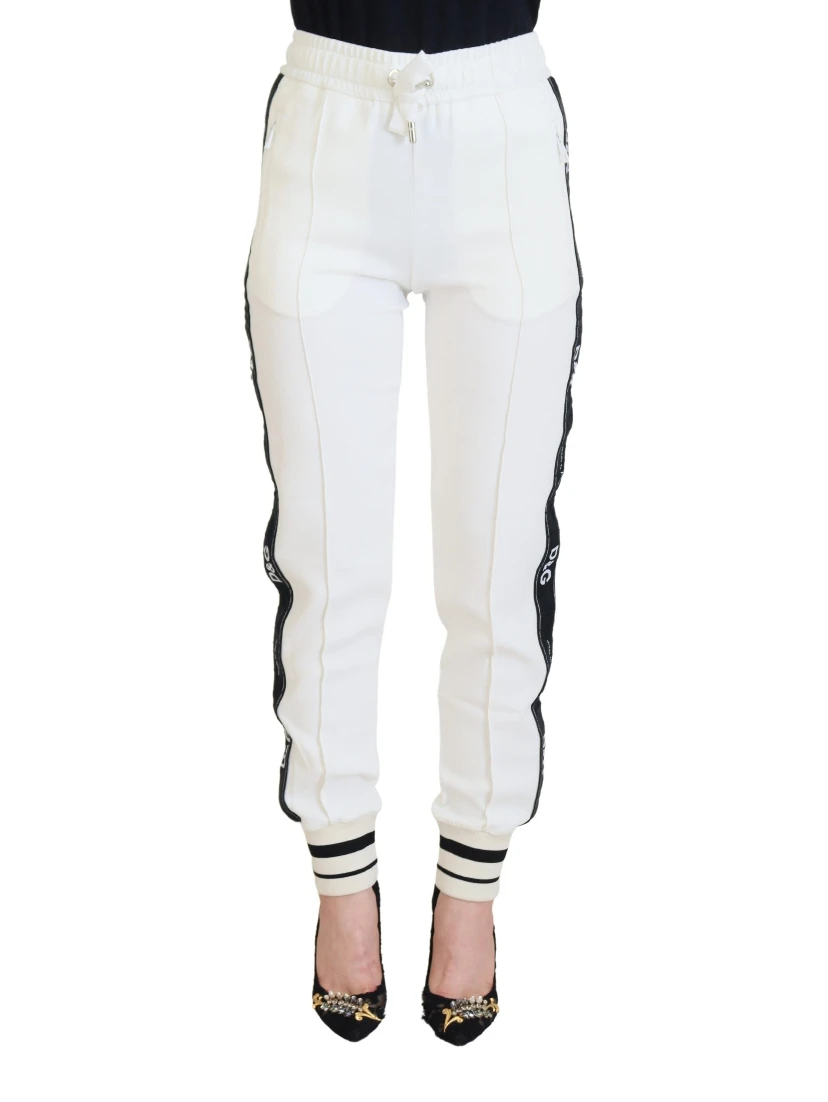 White DG Logo Sweatpants Pants