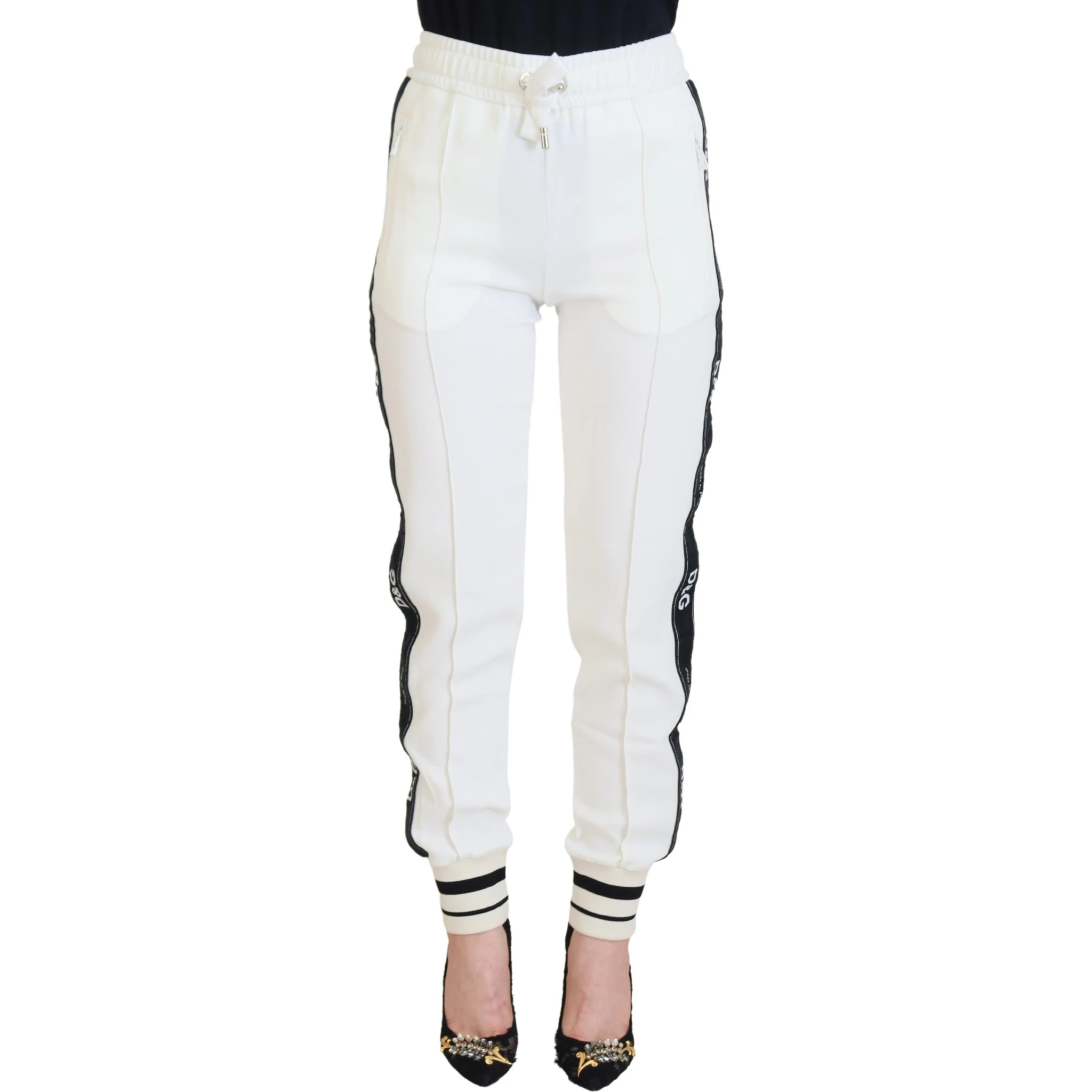 White DG Logo Sweatpants Pants
